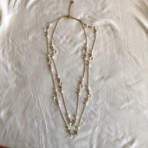 double stranded goldstone necklace